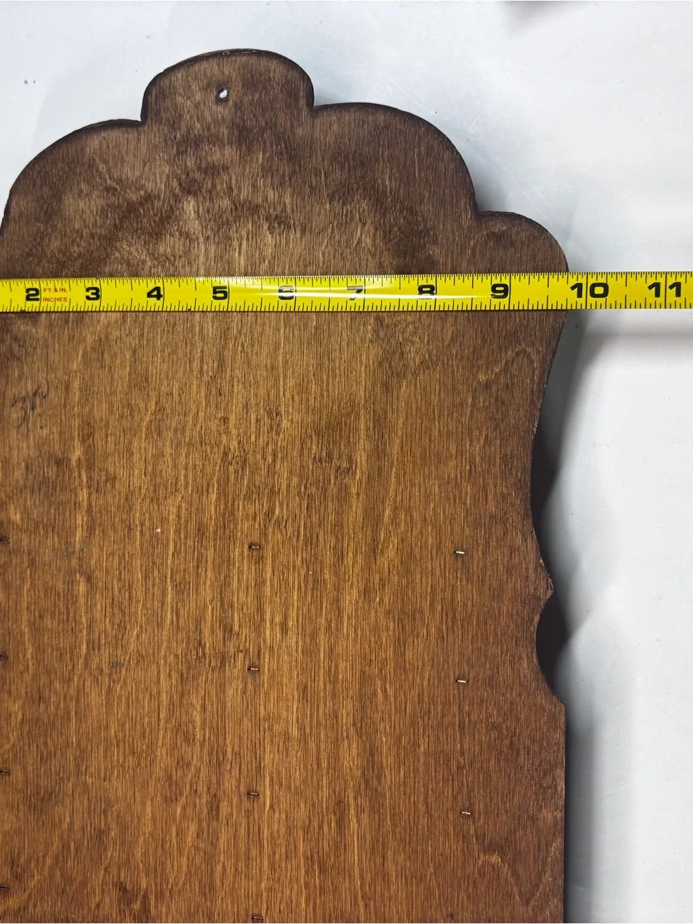 Vintage Wooden Thimble Wall Hanging Shelf holds 35 grandma country